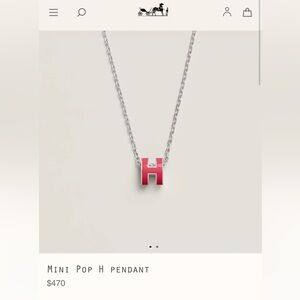 Hermes Mini H Necklace